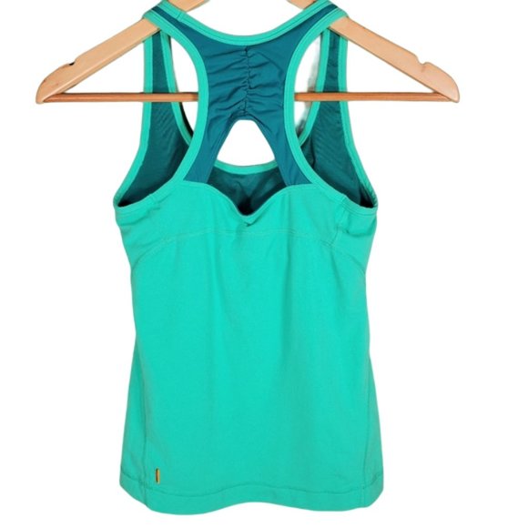 Lucy Tank Top Green Running Gym Workout Athletic Athleisure Racerback XS - Picture 6 of 8